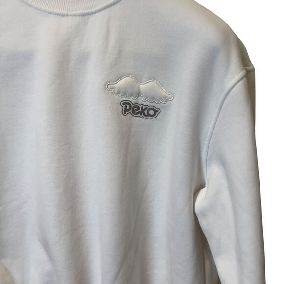 Peko 3D Sweatshirt White/Silver Angel Wings Sweet Peko Size S (See Measurements) - Picture 6 of 13